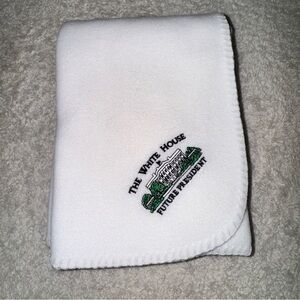 White Embroidered Baby Blanket